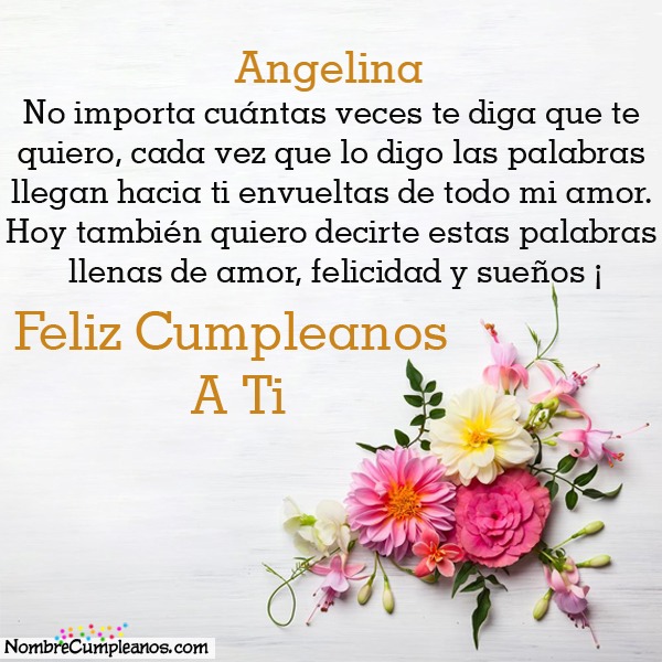 Feliz Cumpleaños Angelina Tartas Tarjetas Deseos