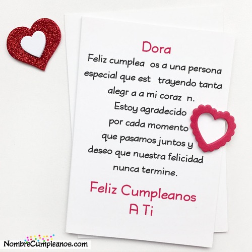 Feliz Cumpleaños Dora Tartas, Tarjetas, Deseos