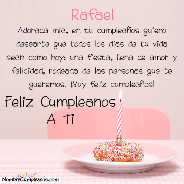  Feliz Cumpleaños Rafael Tartas, Tarjetas, Deseos
